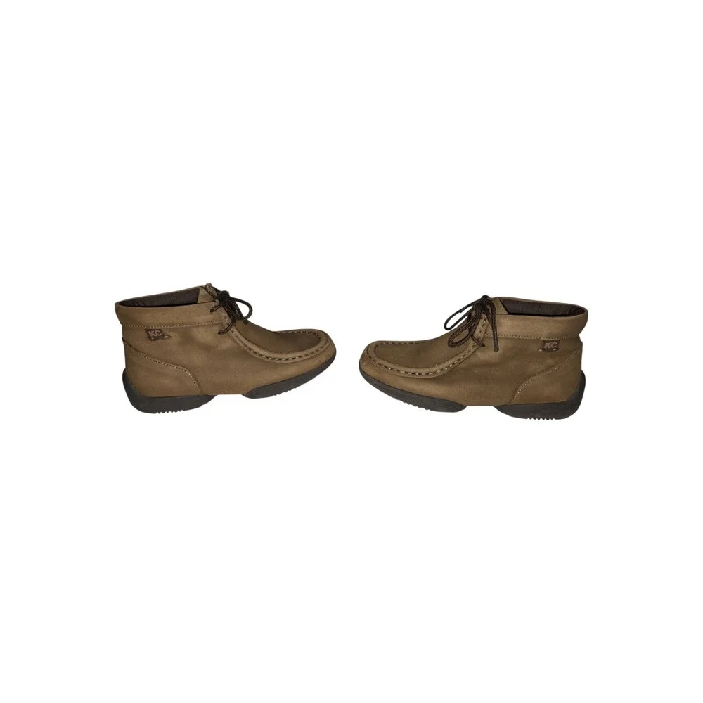 Kenneth Cole Reaction Boots Kids 12 Brown Driving Dawson Chukka Leather Moccasin